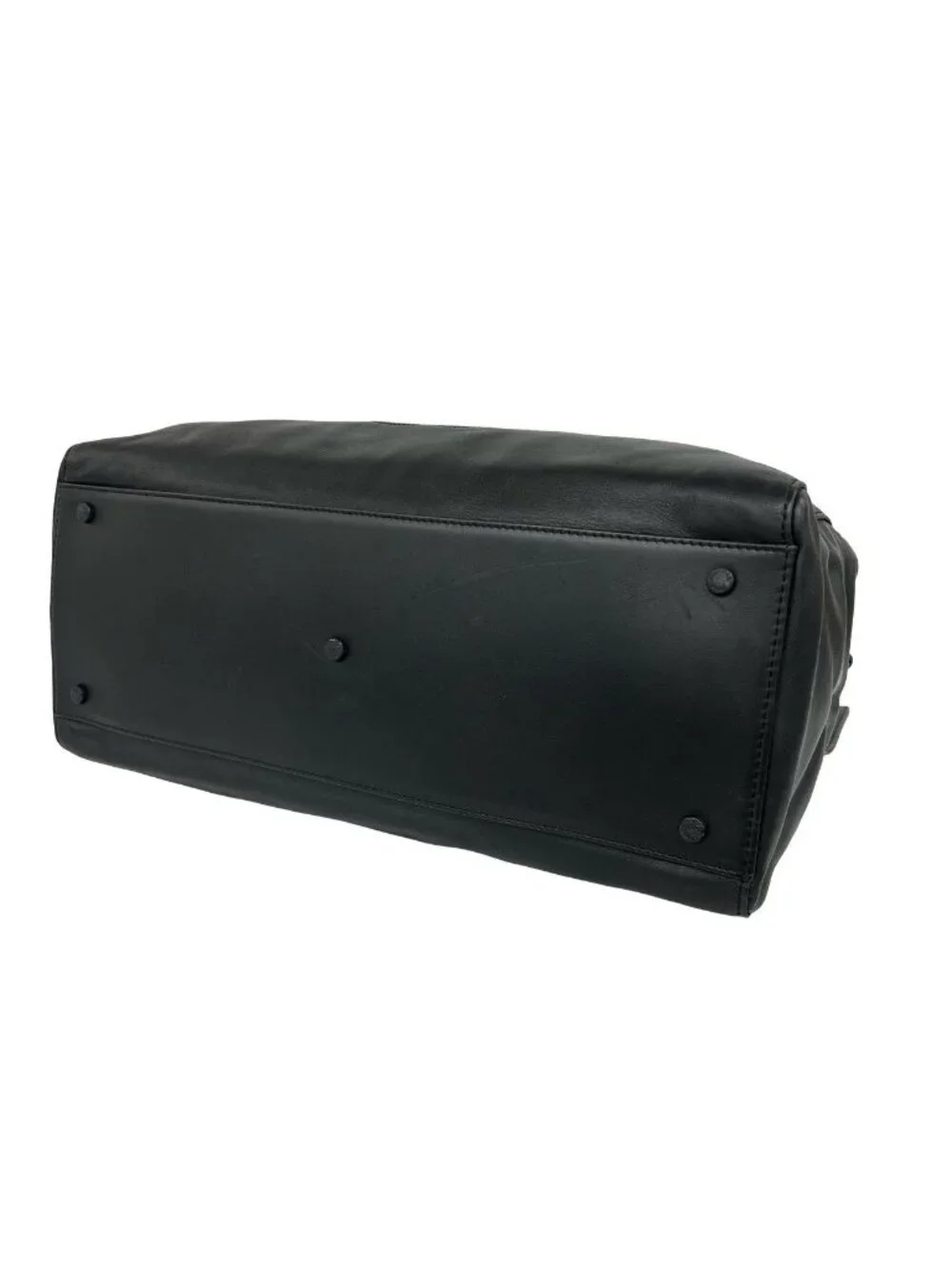 Chanel Card CC Logo Leather Boston Bag Business Black